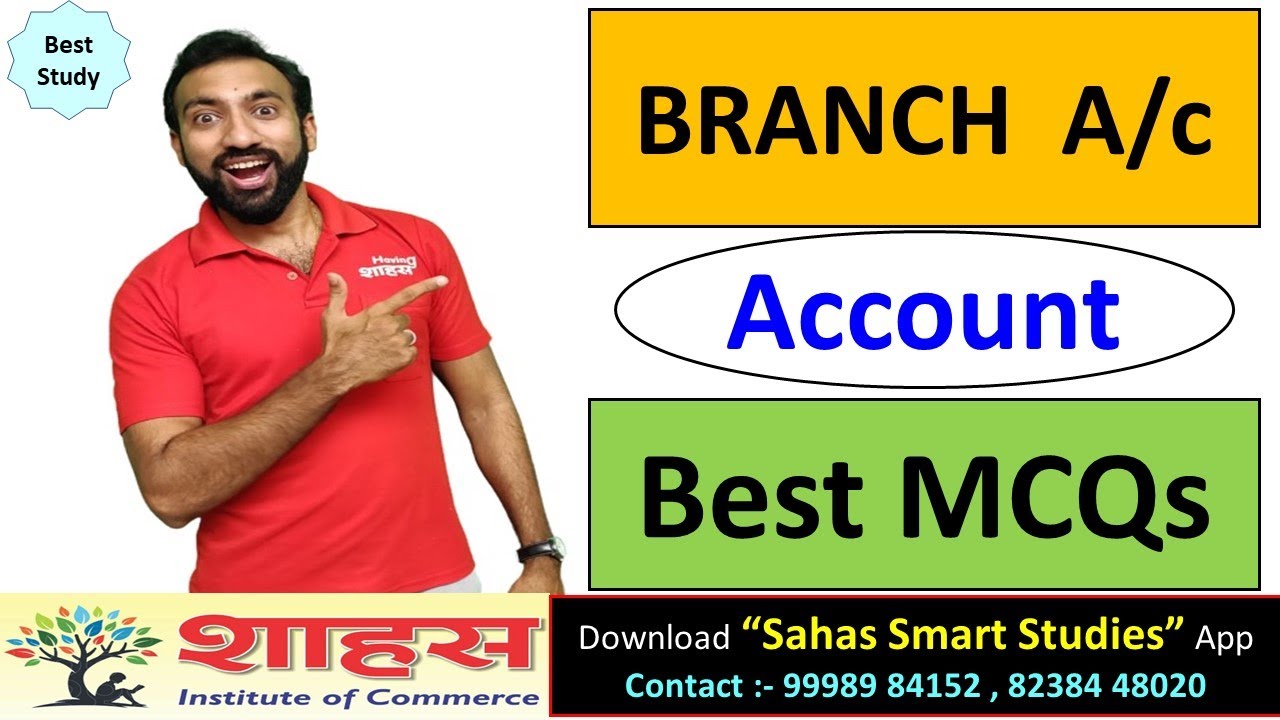 Branch Account MCQs || F.Y.B.Com MSU || C.A Foundation #commerce #msub