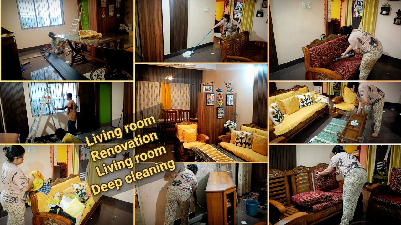 Home makeover | Living room Renovation | extreme Deep cleaning | Hard work | 