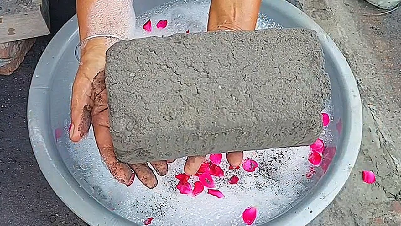  NEW🤗ASMR✅Masterpiece😍Dusty🌪️Soft Pure Charcoal Foamy Water Crumbling #oddlysatisfying #pasteplay 