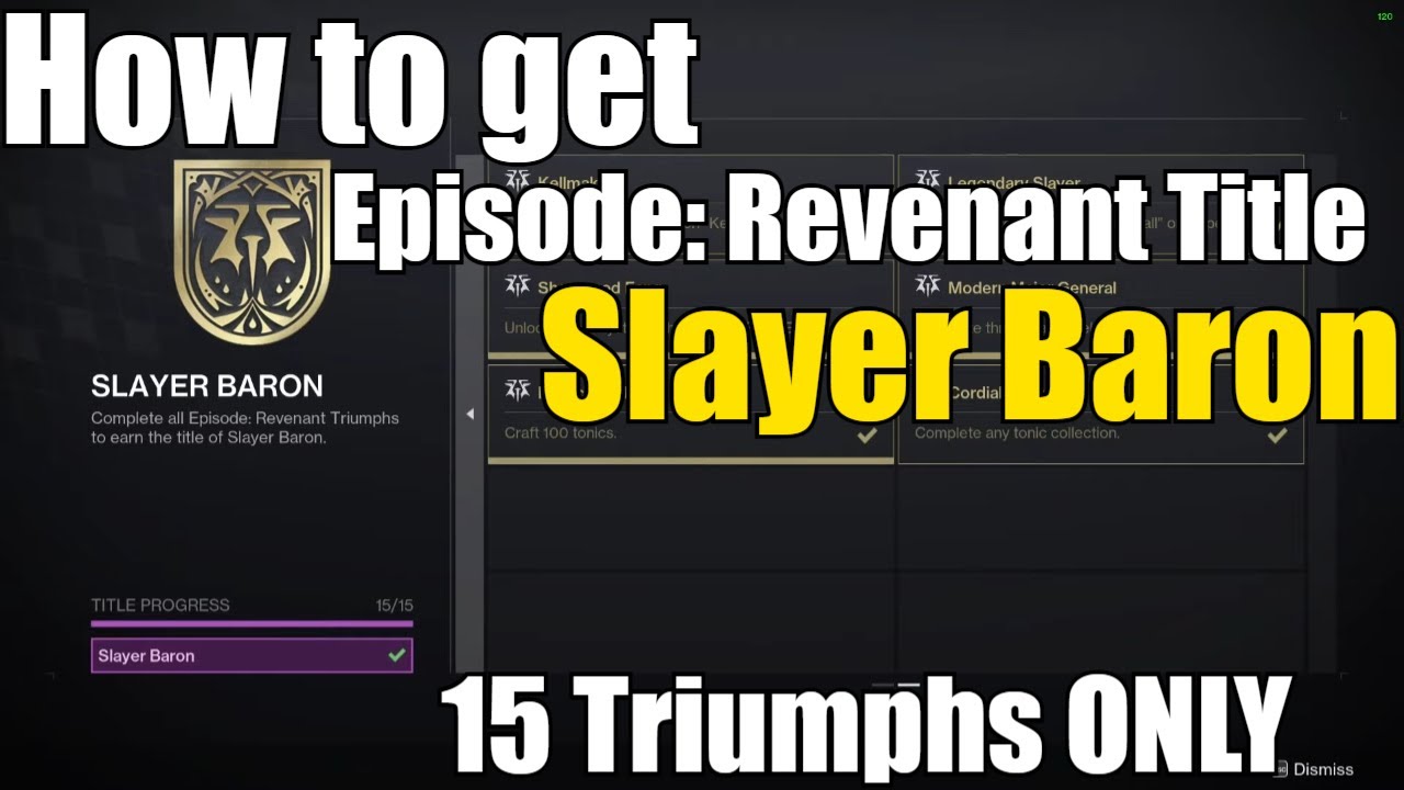 How to get Slayer Baron Title (Revenant) 15/16 Triumphs | Barren Ground NERFED or Kell's Vengeance?