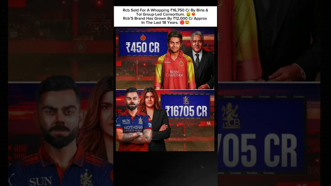 RCB Sold for ₹16,750 CR 😱 | Massive Growth in 18 Years 💰🔥 #RCB