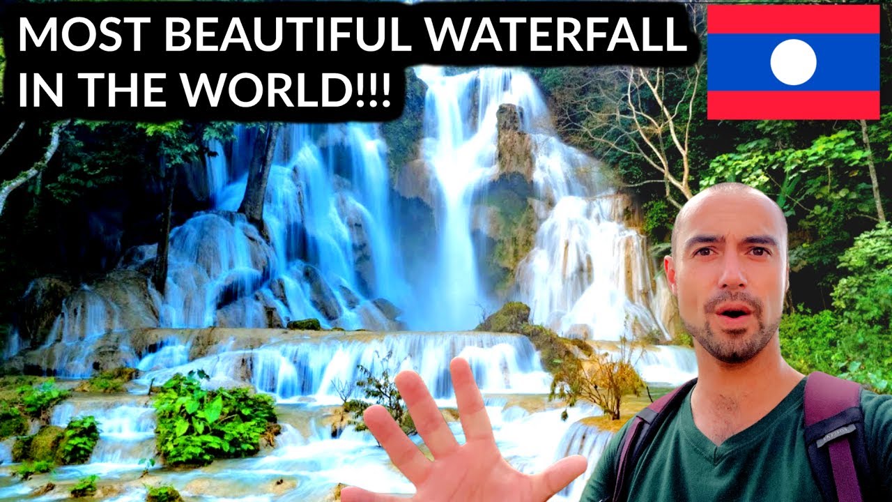 MOST BEAUTIFUL WATERFALL IN THE WORLD, HANDS DOWN! KUANG SI WATERFALL, LAOS
