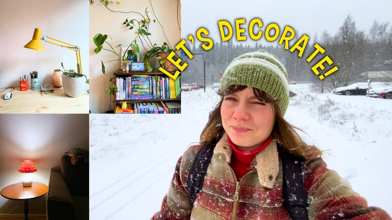 Braving a snow storm just to go charity shopping for decorations