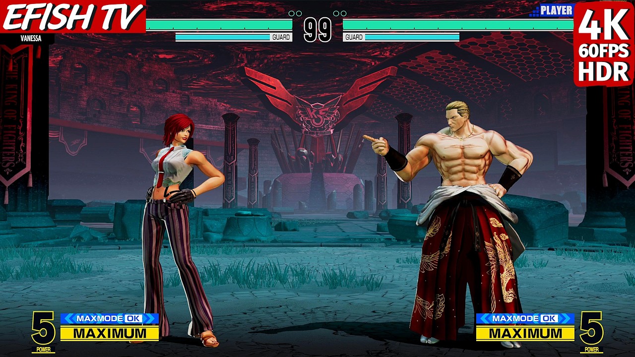 Vanessa vs Geese Howard (Hardest AI) - KOF XV