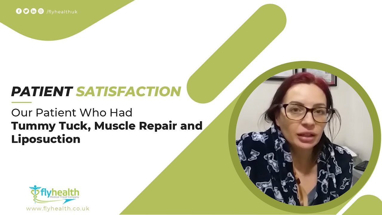 Tummy tuck, muscle repair and liposuction: Our patient came alone and she experienced no problems.