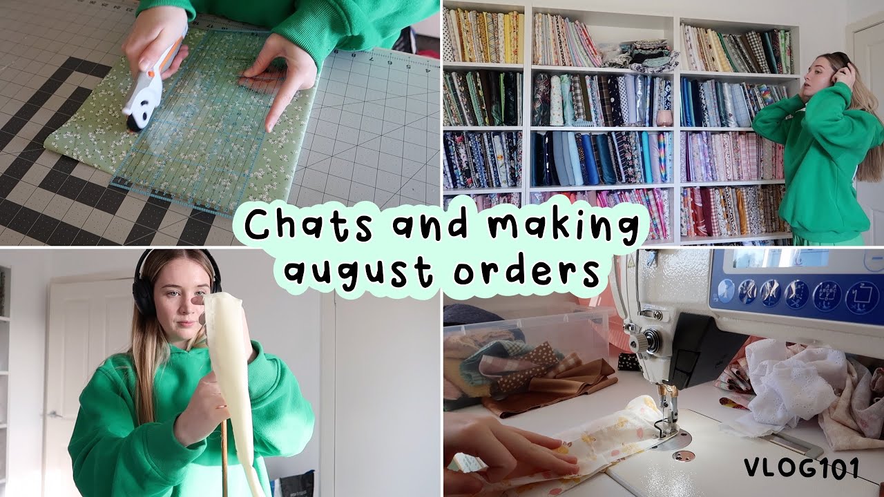 chats and making august scrunchie orders for my shopify and etsy store VLOG101
