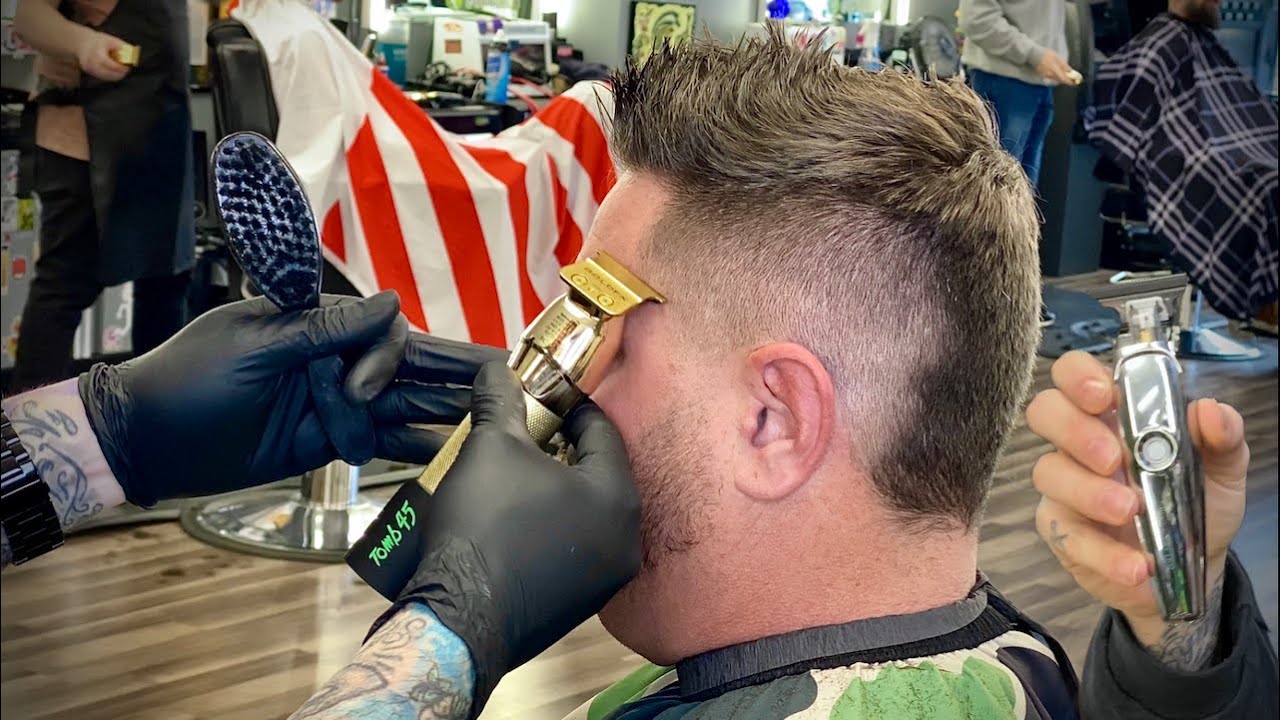 SIMPLE SHADOW FADE Faux Hawk BARBER TUTORIAL