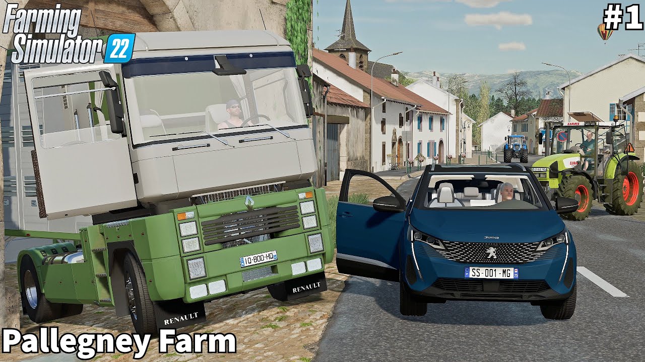 New Farm On the Awesome French Map, Making Alfalfa Hay Bales │Pallegney│FS 22│Timelapse#1