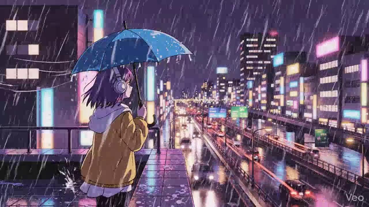 Rainy Night Lofi 🌧️ Japanese Neon City | Chillhop Study Beats