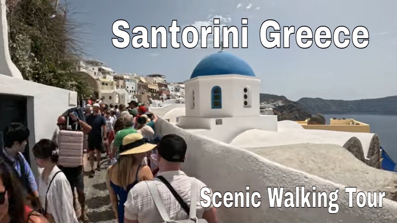 Santorini Walking Tour | Breathtaking Views & Hidden Gems 🇬🇷✨5k Ultra HD.