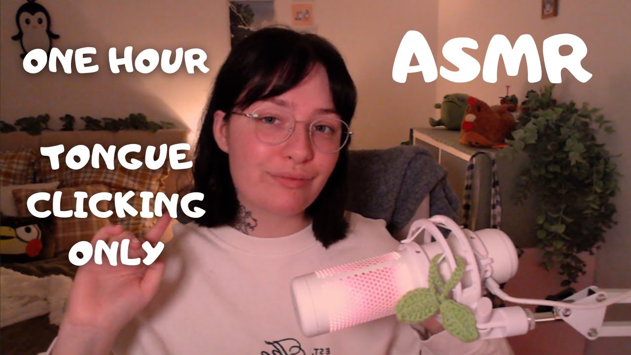 ASMR 1 HOUR Tongue Clicking ONLY | No Talking | For Sleep, Study, Work