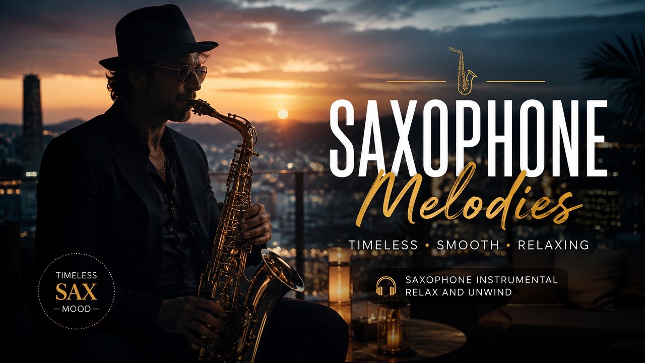 Relaxing Saxophone Music in the Rain 🎷Romantic Jazz Ambience for Deep Sleep