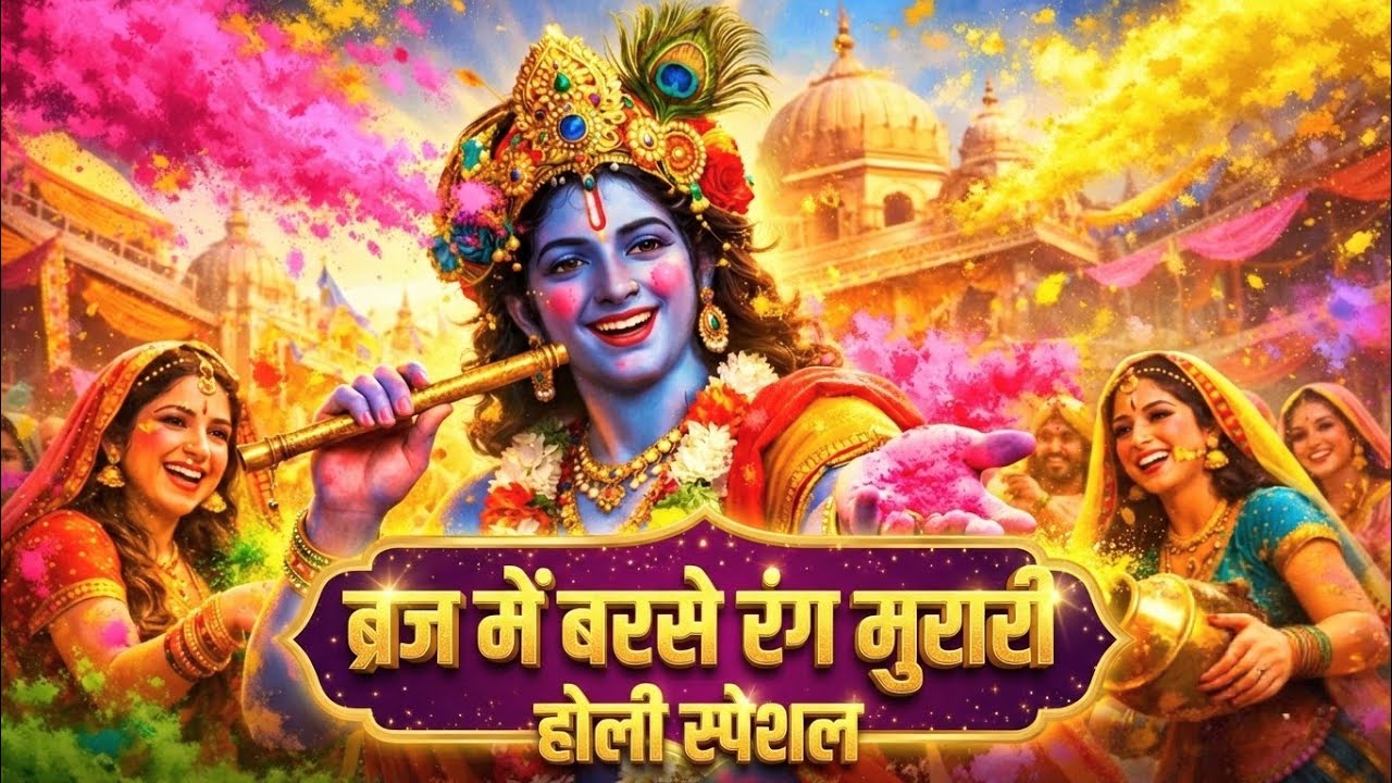 Braj Mein Barse Rang Murari | ब्रज में बरसे रंग मुरारी | Holi Special Krishna Bhajan | #video | 