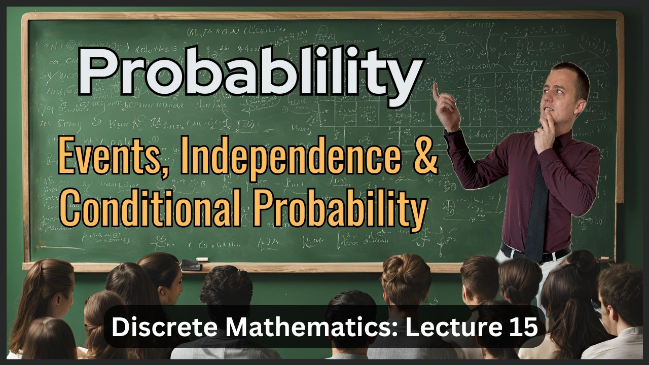 Probability: Events, Conditional Probability, and Independence -  Lecture 15 (Discrete Math)
