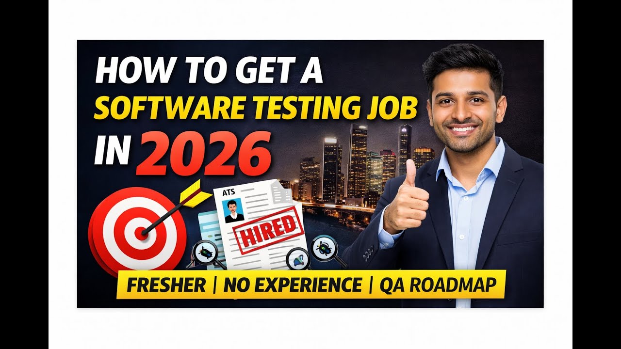 How to Get a Software Testing Job in 2026 | Fresher | No Experience | QA Roadmap| QA Job 2026