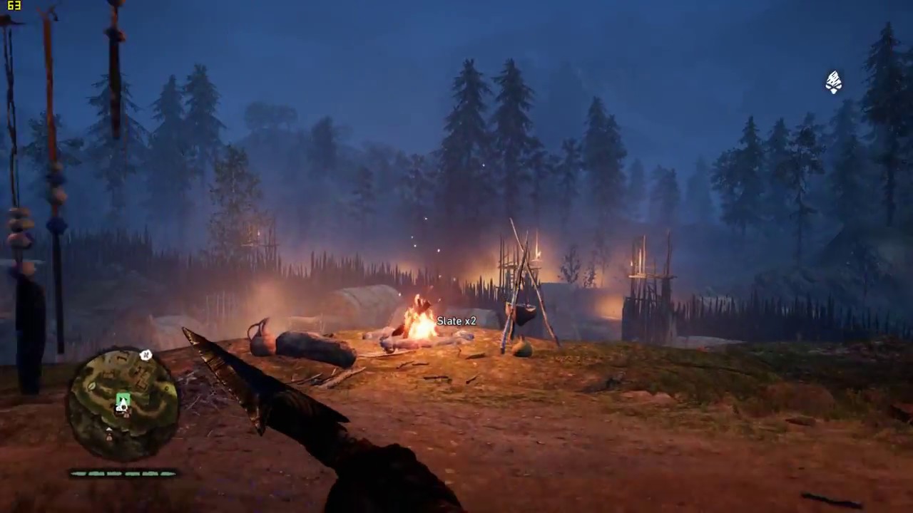 Far Cry Primal - Burning Izila Camp And Attacking With Mammoth