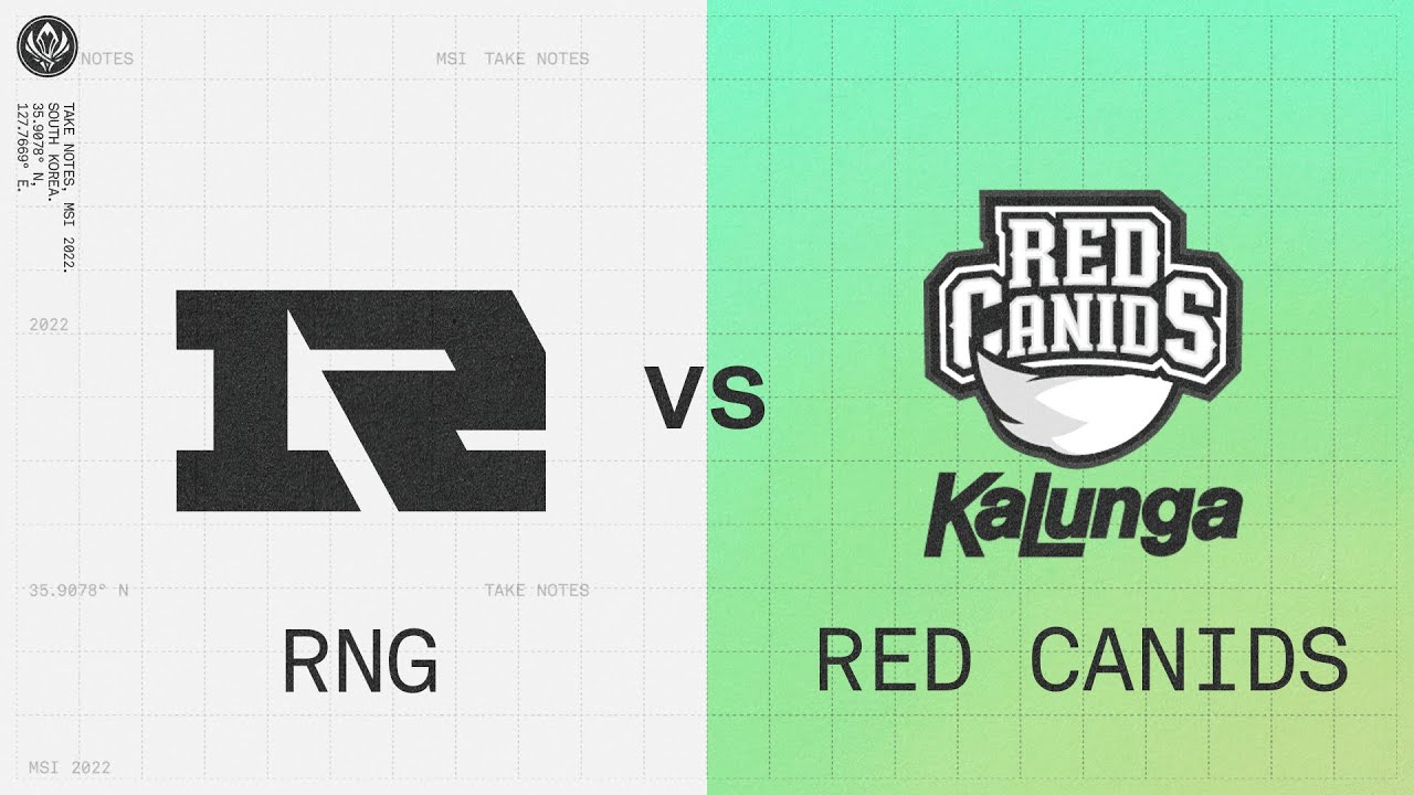 RNG vs RED | 2022 MSI Groups Day 3 | Royal Never Give Up vs. RED Canids Kalunga