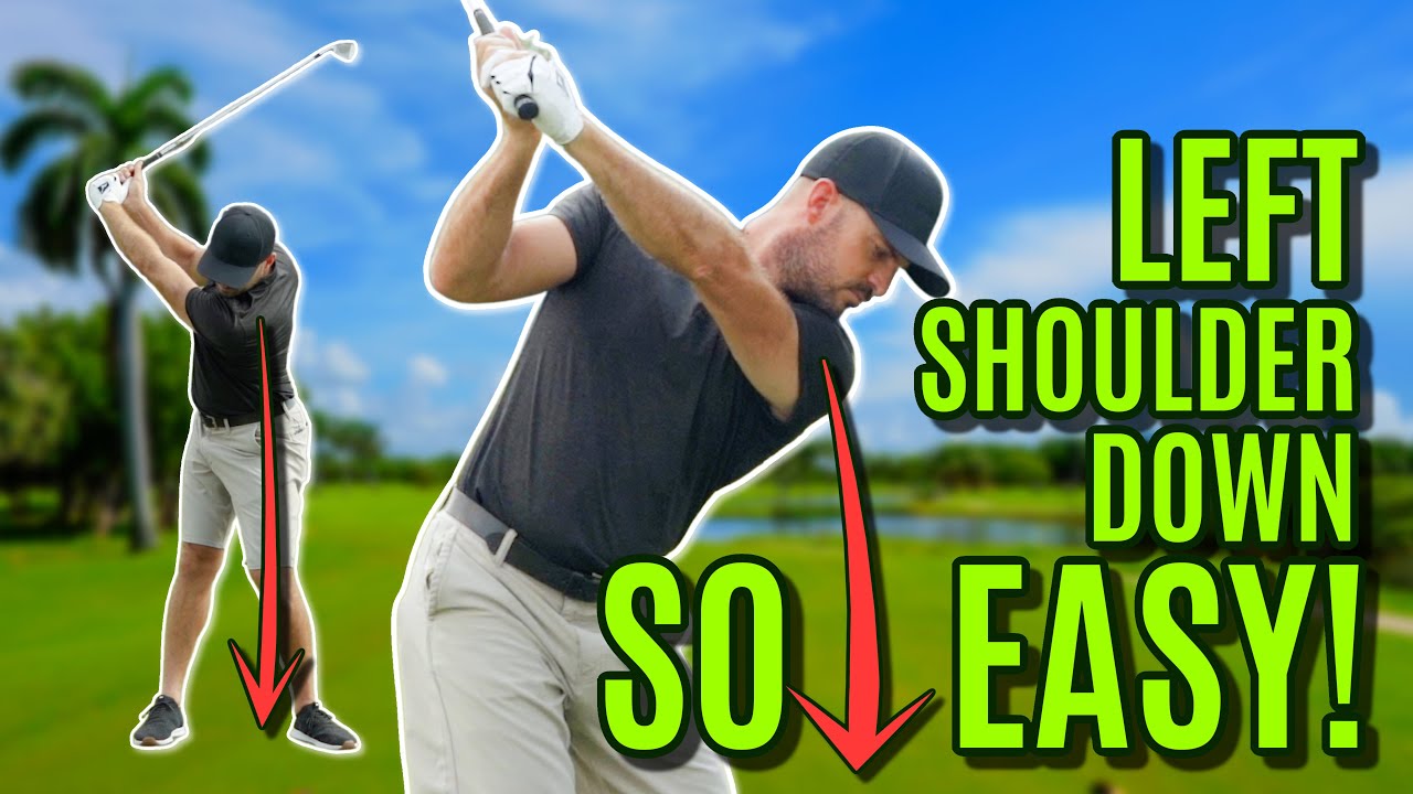 GOLF: Left Shoulder Goes DOWN! | Steepen The Backswing So You Can Shallow The Downswing