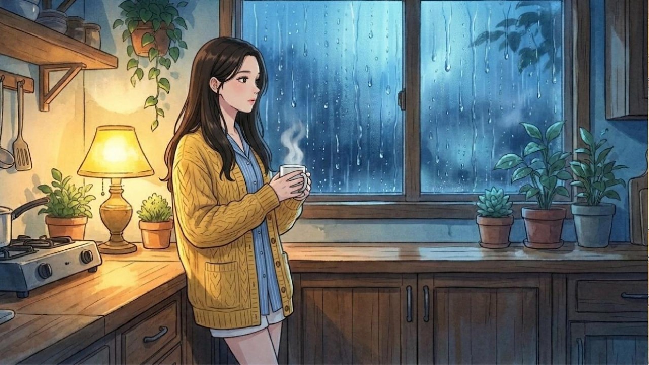 Rainy Night Cooking 🍳🌧️ Cozy Girl Making Dinner Alone | Ghibli ASMR
