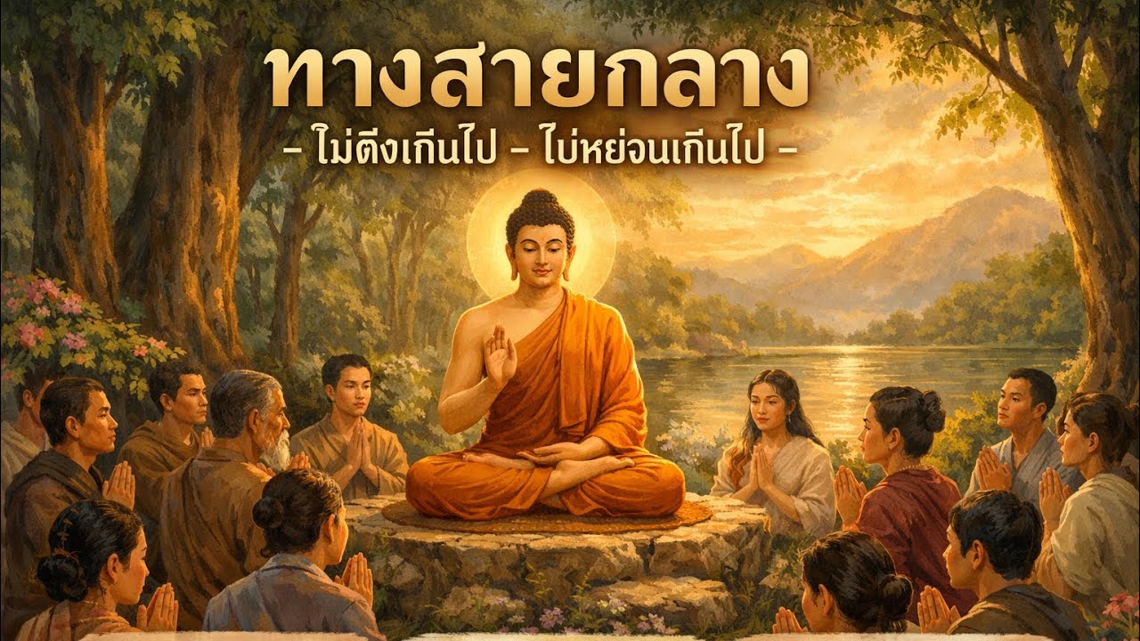 🙏ทางสายกลาง (ไม่ตึง–ไม่หย่อน) คำสอนพระพุทธเจ้าที่ทำให้ชีวิตสมดุลและพ้นทุกข์