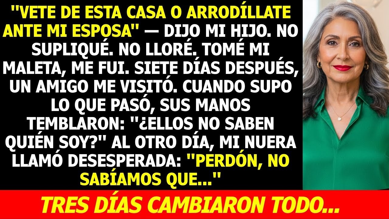 Me Echaron Hace 7 días     Hoy, un Amigo Preguntó   ¿No les Dijiste Quién soy   Me Heló la Sangre