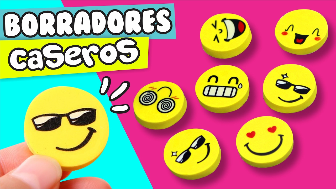 BORRADORES CASEROS de EMOJI ✔ ★ DIY Manualidades faciles★ ✌😁