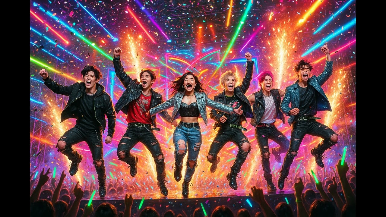 🎵 Chrome Confetti: 150 BPM K-Pop Pop-Punk EDM Blast | AI by Colten