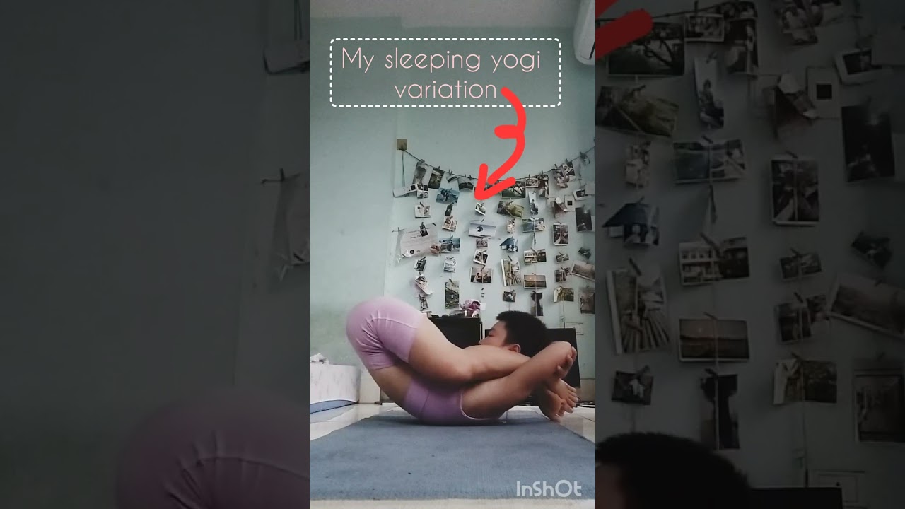 Sleeping yogi / yoganidrasana (variation)