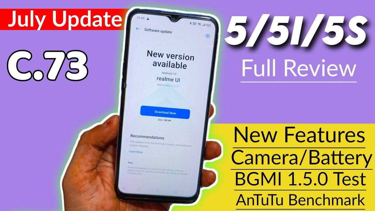 REALME 5 July C.73 Update Full Review | Realme 5 Update | Realme 5i Update | Realme 5S Update