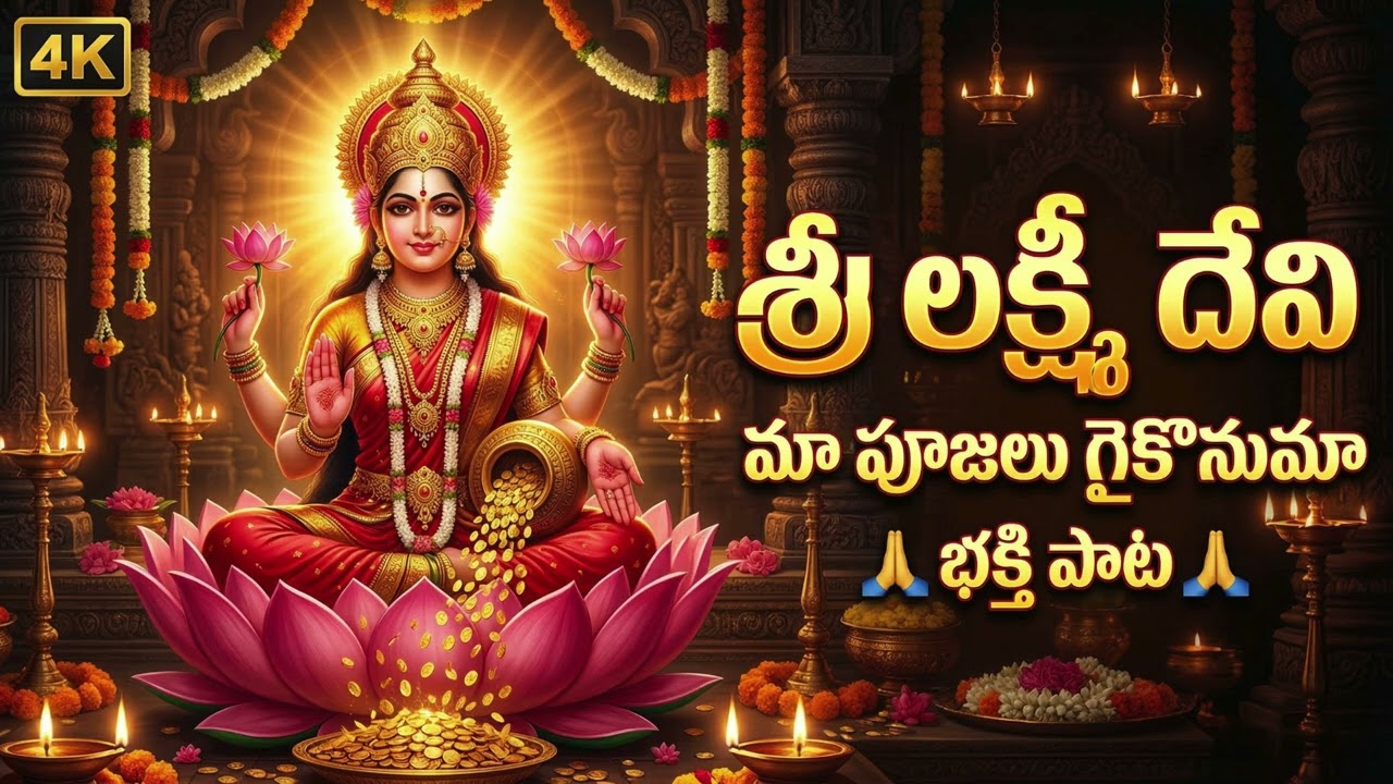 “శ్రీ లక్ష్మీ దేవి మా పూజలు గైకొనుమా 🙏 Powerful Lakshmi Devi Bhajan | Telugu Devotional Song”