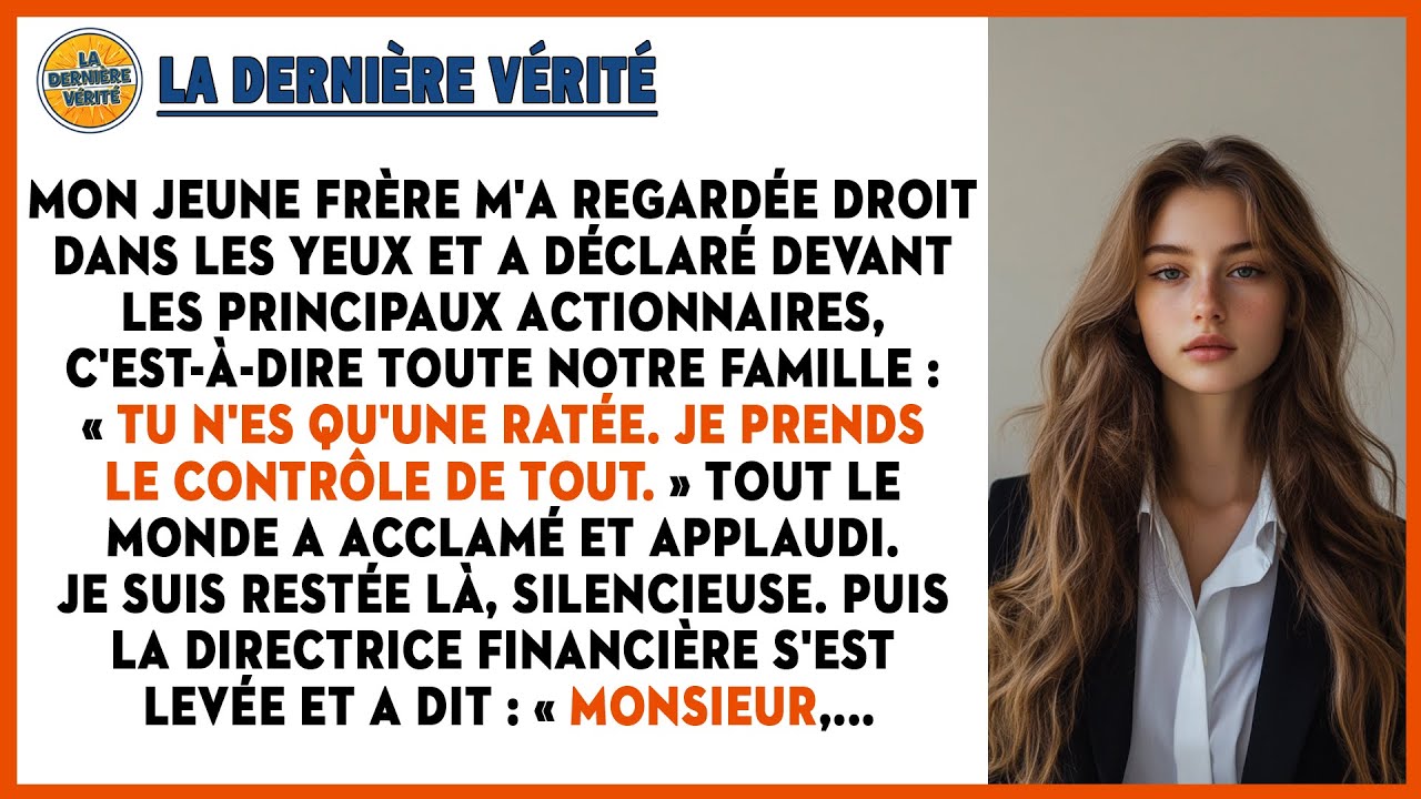 Mon Frère A Déclaré Aux Actionnaires De La Famille Qu'il Prendrait Le Contrôle. La Directrice...