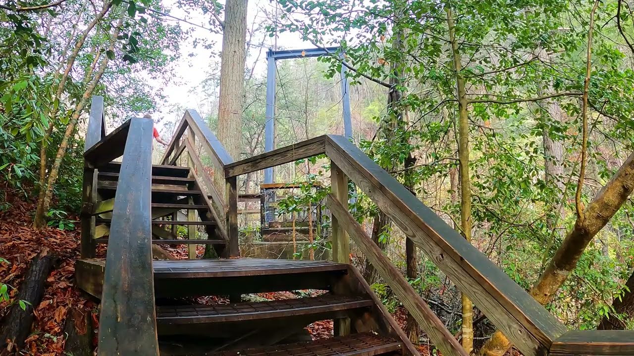 Tallulah Gorge State Park Steps Silent HIke in the Fog Best Hike in Georgia