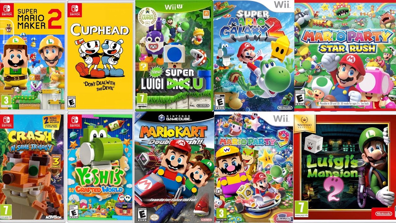 Nintendo Gaming Challenge: New Super Luigi U, Mario Kart, Mario Galaxy, Cuphead vs Lego Mario