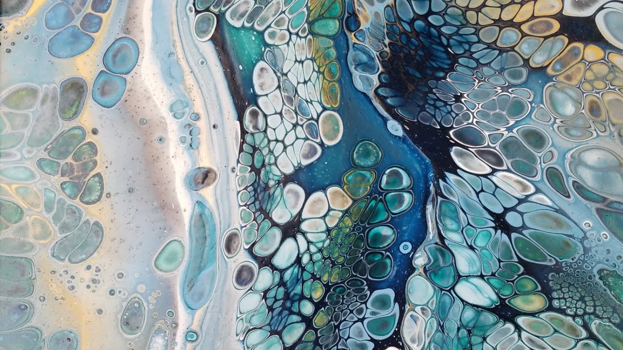 (183) ACRYLIC POURING - FLIP CUP  Making Cells with Silicone HOMEMADE MEDIUM