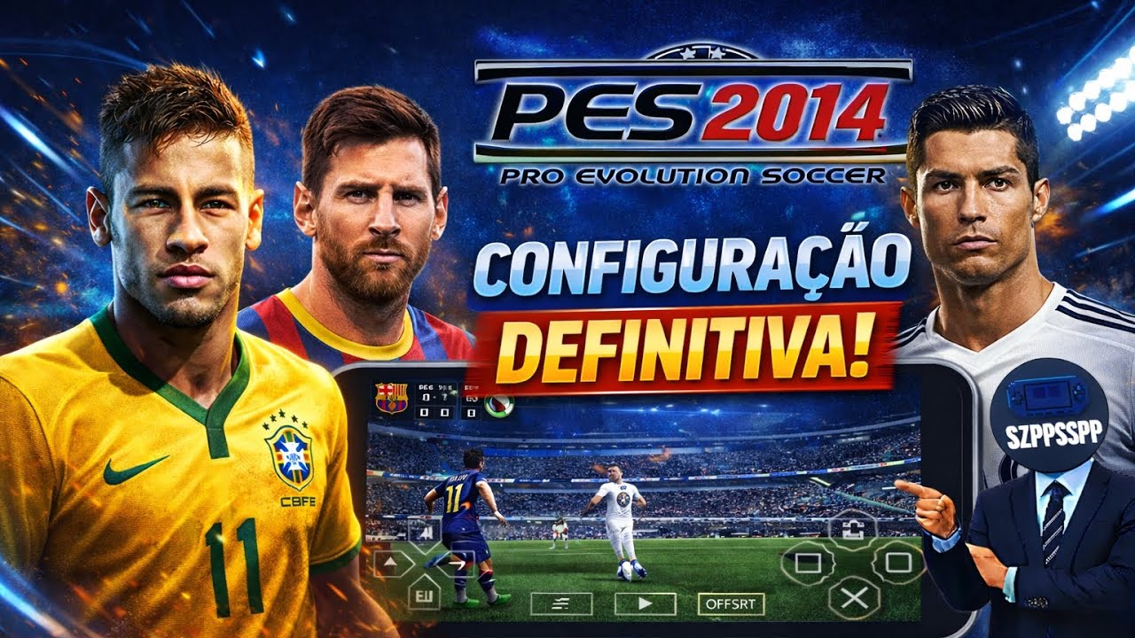 PES 2014 PSP ANDROID 😱 CONFIGURAÇÃO DEFINITIVA | RODANDO LISO NO PPSSPP