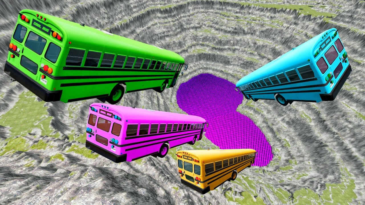 School Bus Leap of Death 🚍💀 | Extreme Jump Crash Test | BeamNG.drive Simulation#2