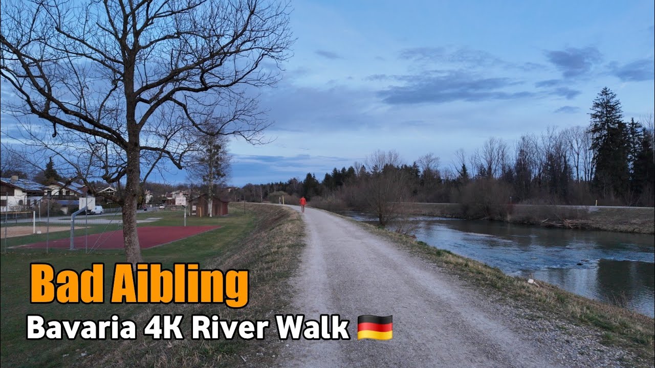 Bavaria 4K River Walk 🇩🇪 | Peaceful Mangfall Park, Bad Aibling | Nature ASMR Walking Tour