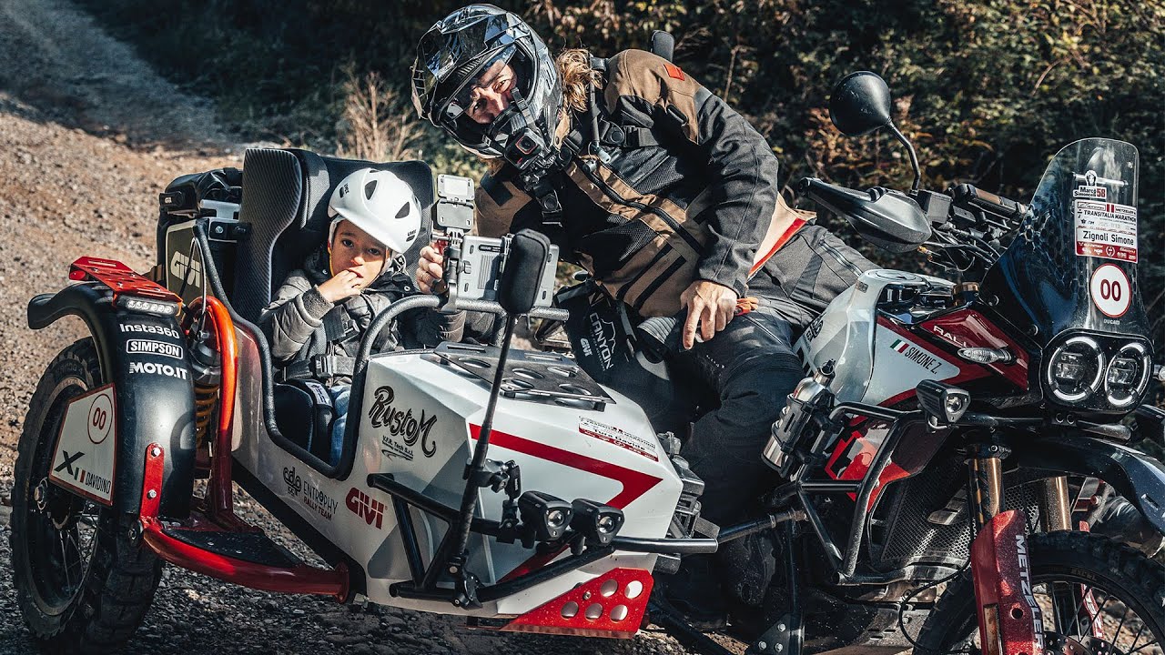 La TRANSITALIA MARATHON di Simone Zignoli e Davidino in sella alla Ducati DesertX sidecar