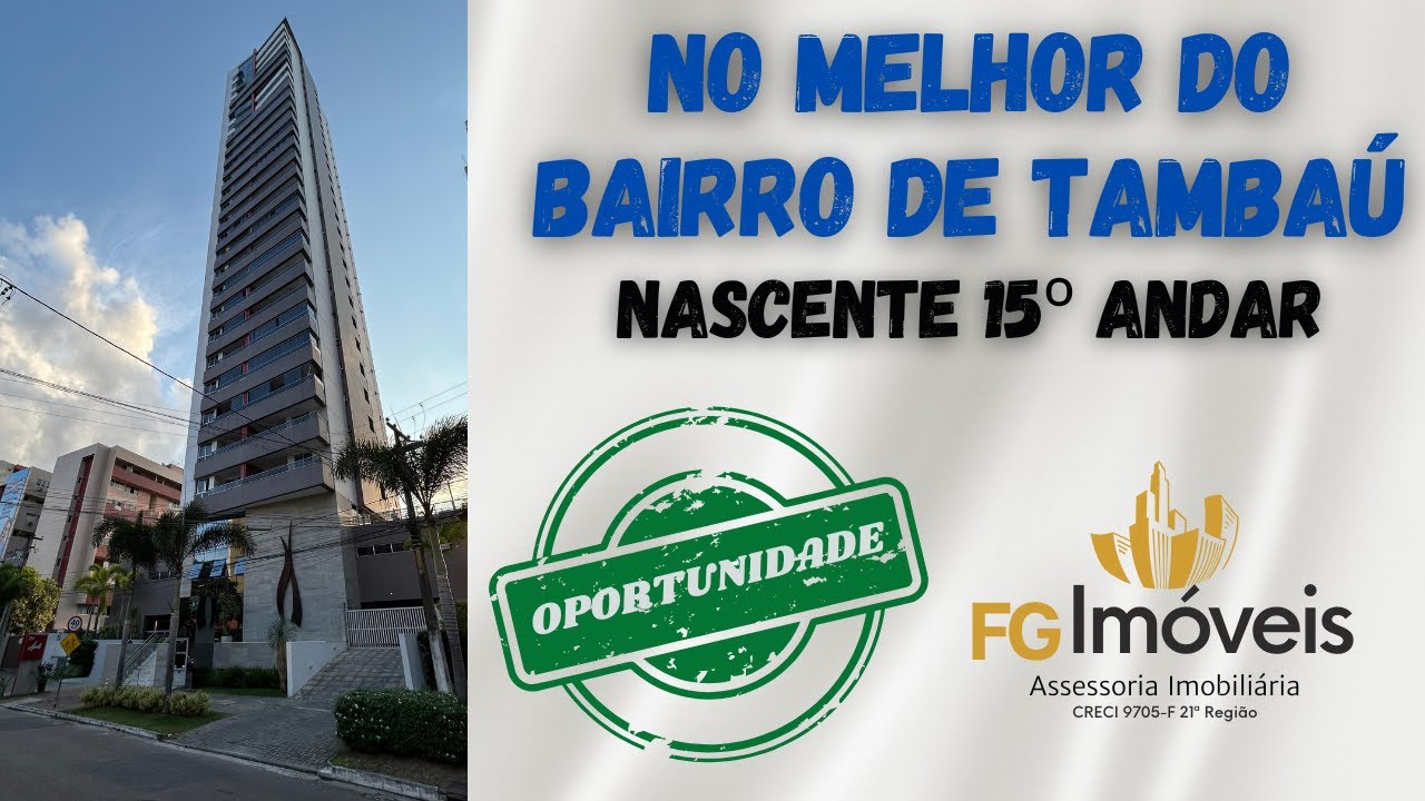 🌅 Apartamento de 107m² no 15º andar – Tambaú, João Pessoa/PB