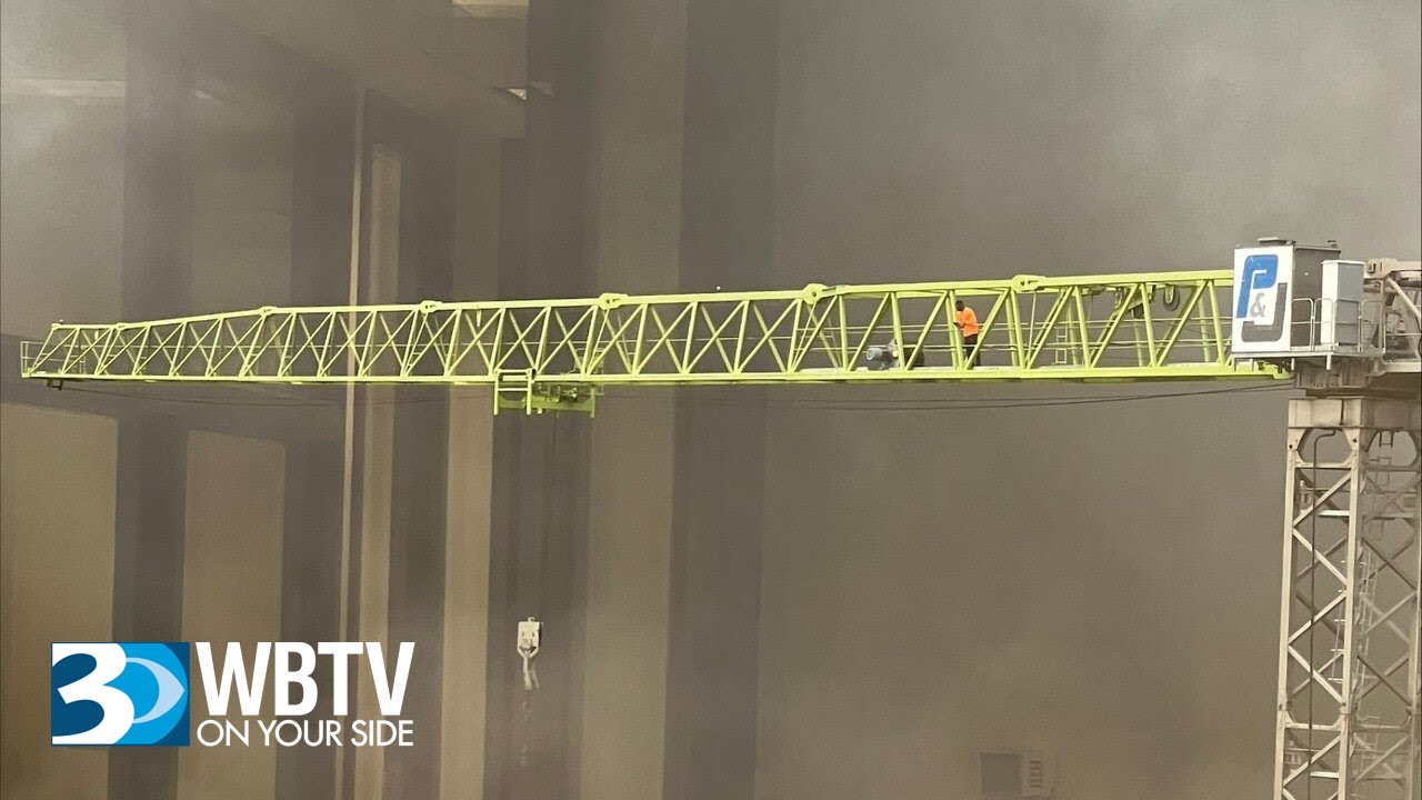 Firefighters Rescue Crane Operator From SouthPark Fire