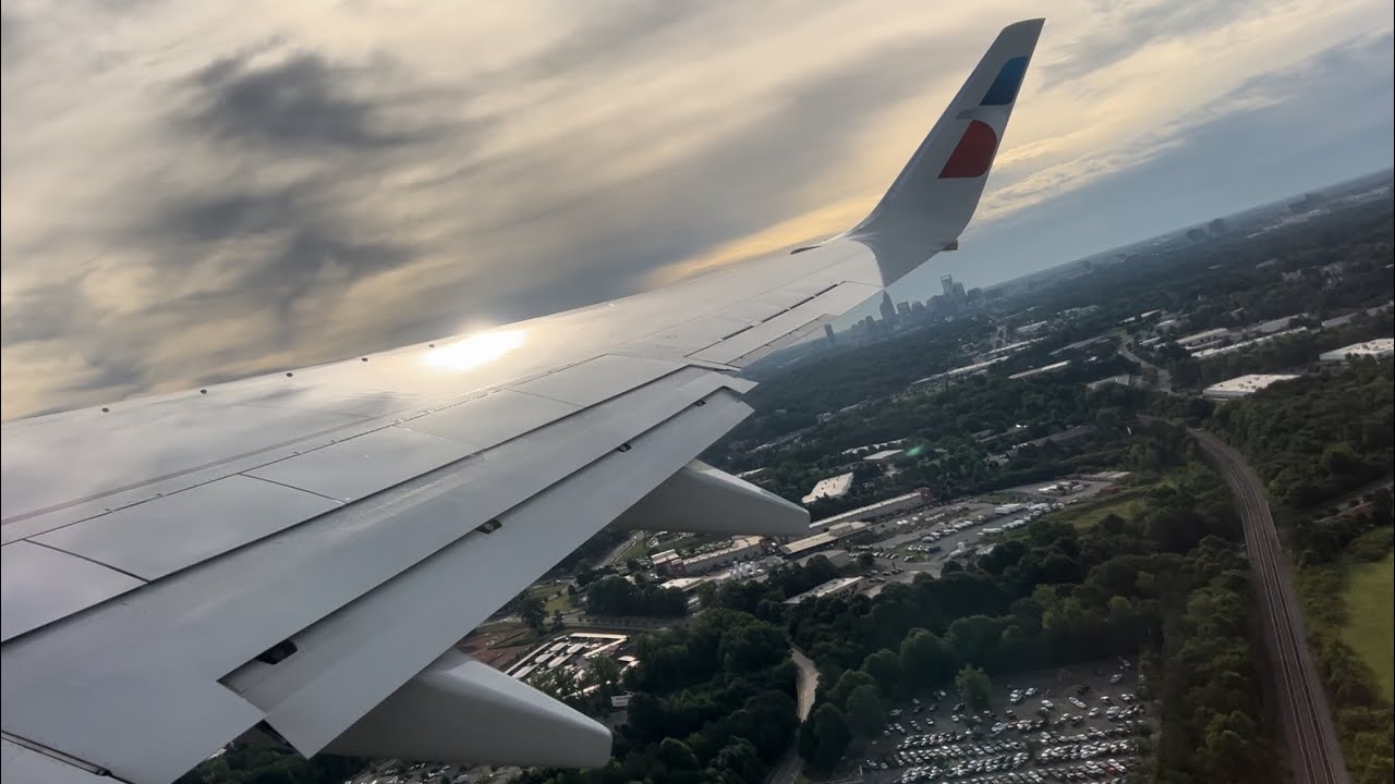 American Airlines Boeing 737-800 Pushback, Taxi, and Takeoff from Charlotte (CLT)