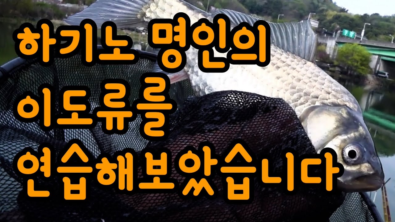 [중층낚시]하기노 명인의 이도류를 연습해보았습니다