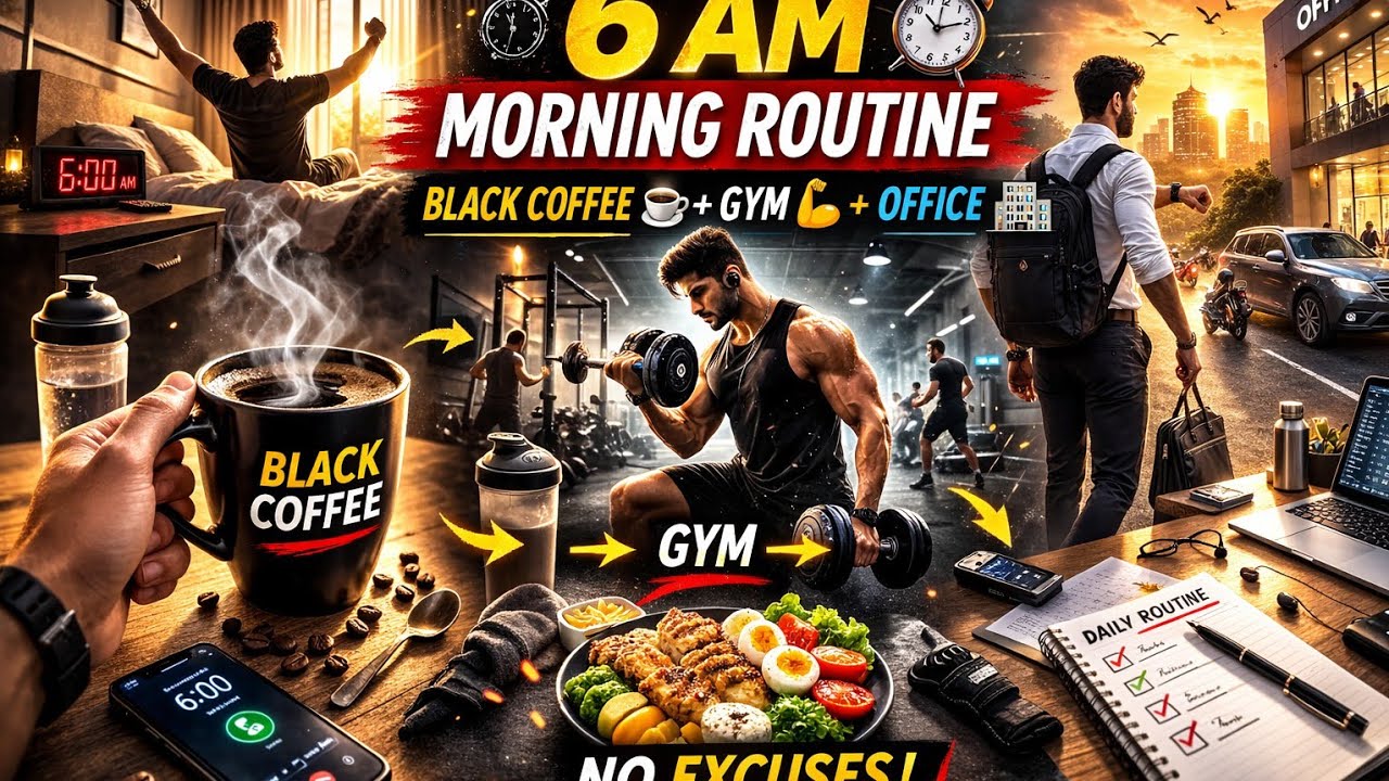 My Morning Routine Vlog | 6 AM to Gym Life ☀️