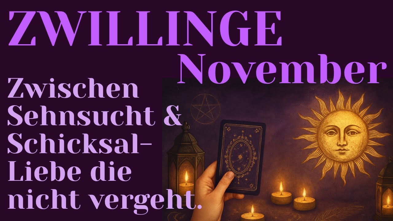 ♊️Zwillinge NOVEMBER❤️Tiefe Liebe, doch das Schicksal stellt alles auf den Kopf.💫