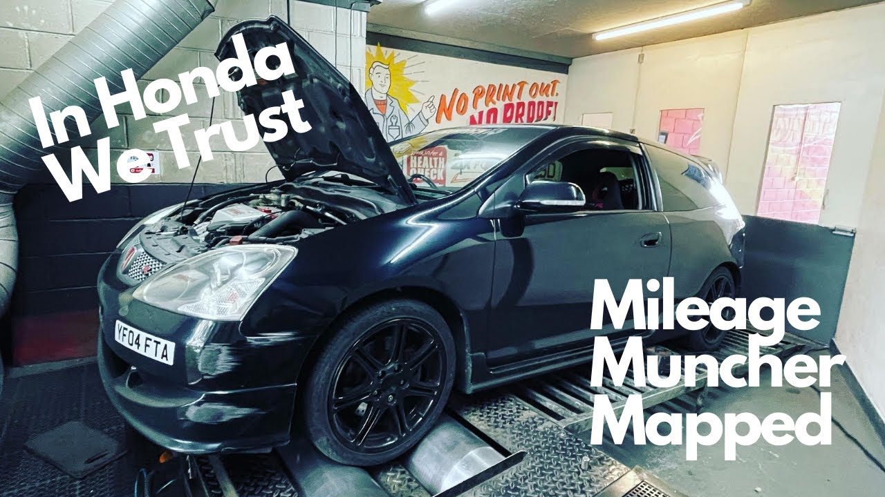 Mileage Hero - Honda Civic Ep3 Type R - Custom Tuned On Rolling  - Spitting Flames