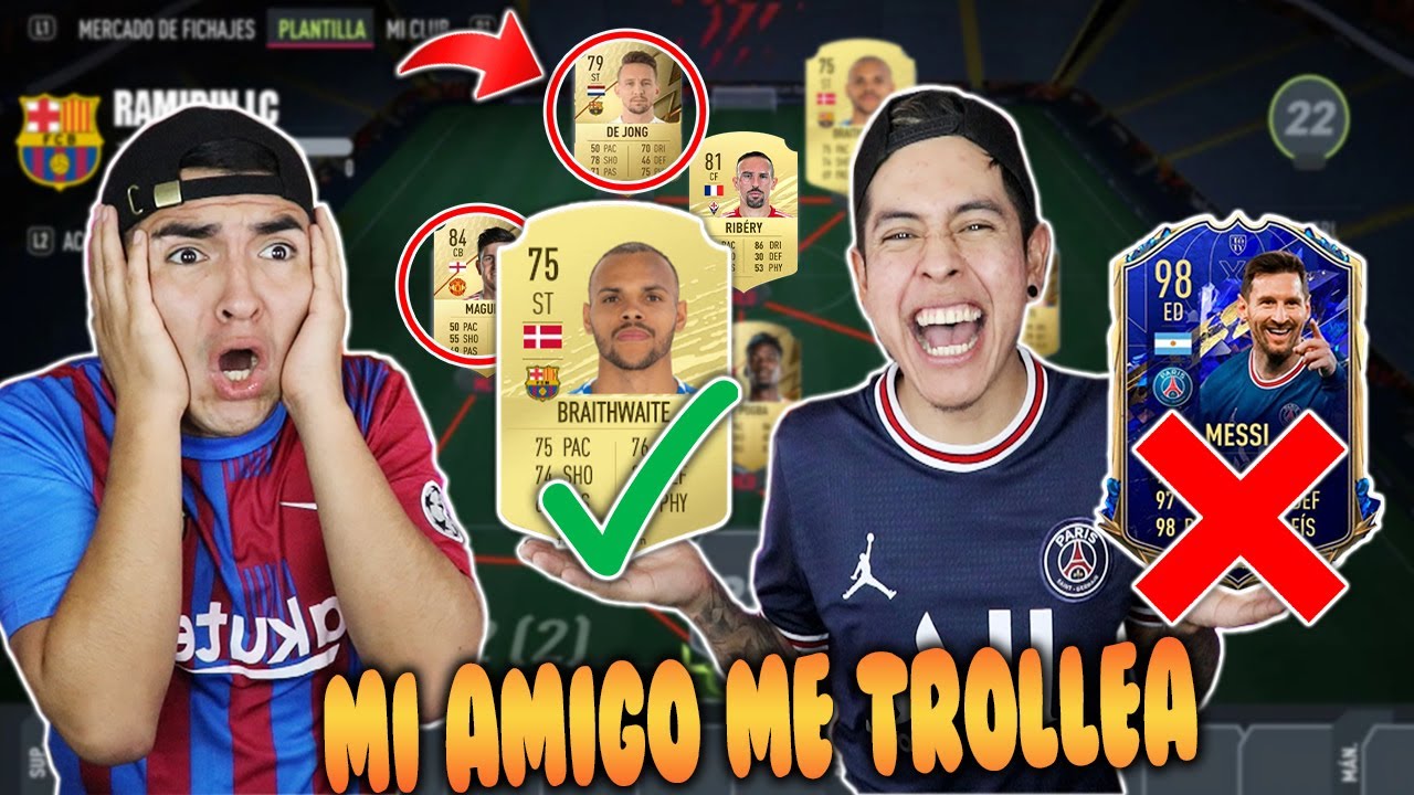 Mi MEJOR AMIGO (EDSON FDB) ESCOGE mi EQUIPO de FIFA 😱 *PAPIEDSON me TROLLEA*