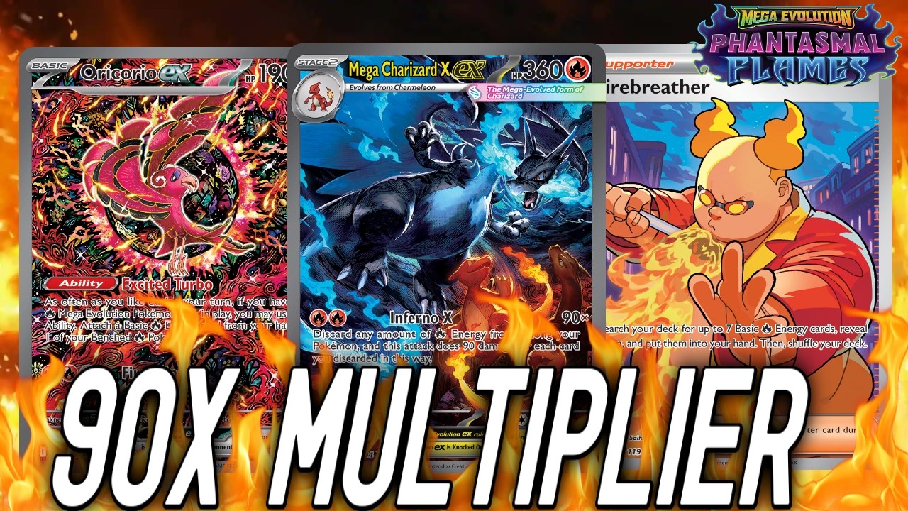 🔥🔥Удвойте свою огневую мощь с помощью колод Mega Charizard X ex и Tera Charizard ex | PTCGL