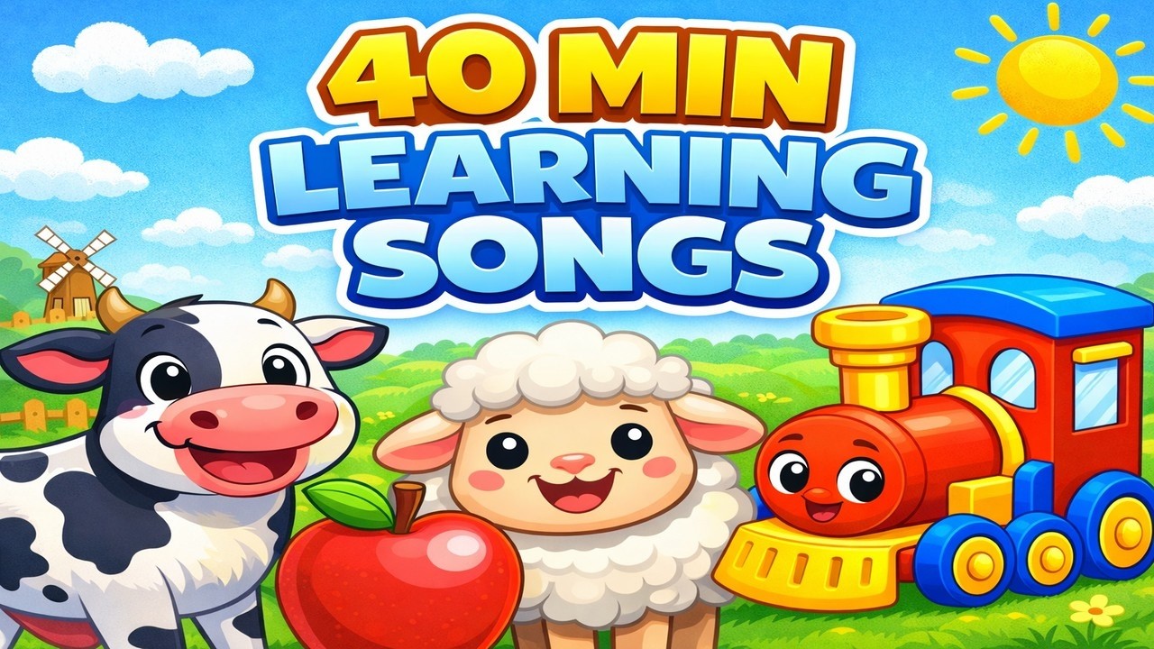 40 Minutes Toddler Learning Songs 🌈 | Colors, Animals, Toys & Fruits Compilation