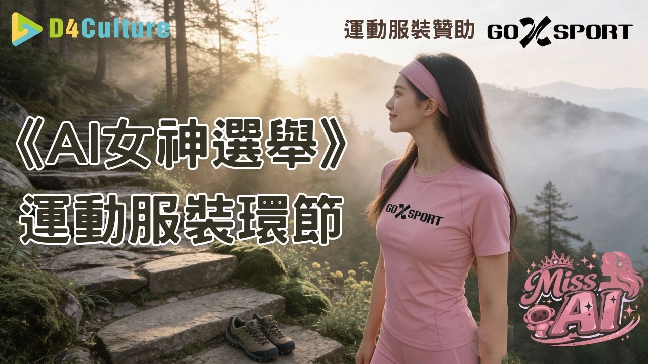 《AI女神選舉》運動服裝環節 - 虛擬與真實並重，締造美麗傳奇！虛擬 - 真實 - 美