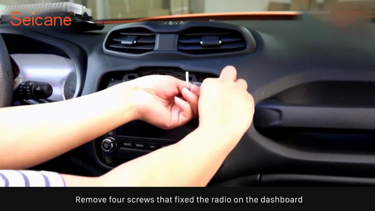 How to remove and install Android GPS Bluetooth Car Stereo for Jeep Renegade Upgrade Replacement